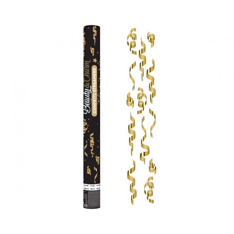 Tubo Confetis Dourado 60cm