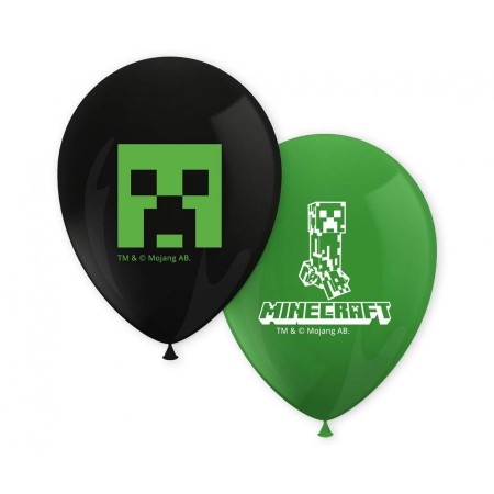 Balões Latex Minecraft 8 unid