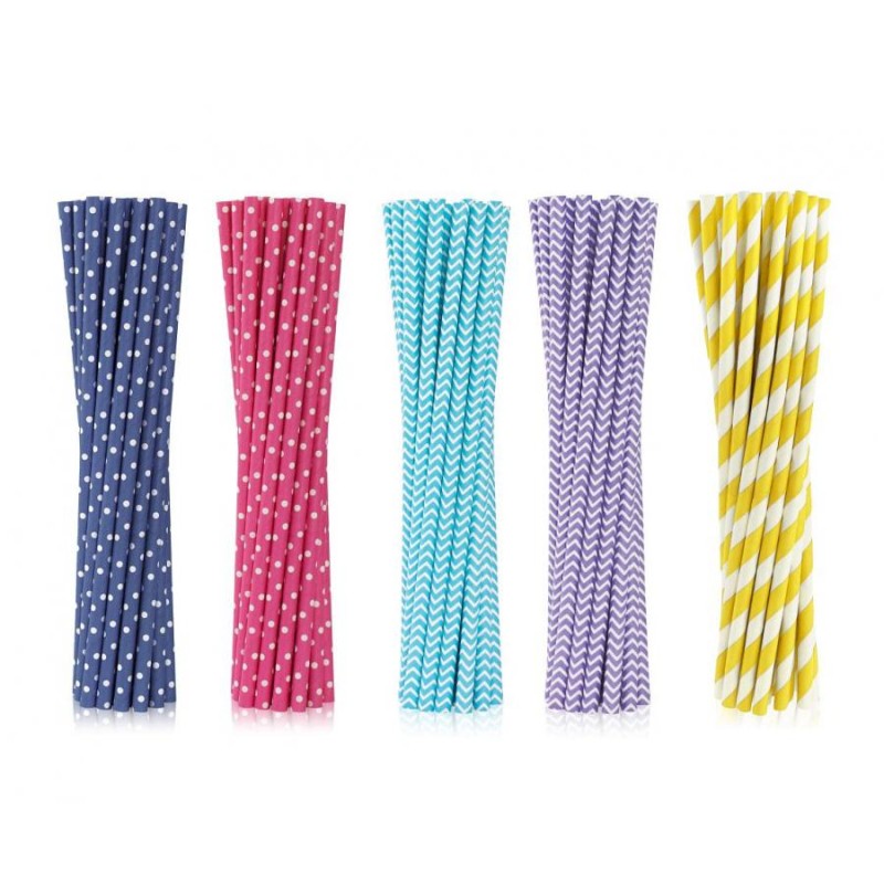 Palhinhas Coloridas 20cm 40 unidades